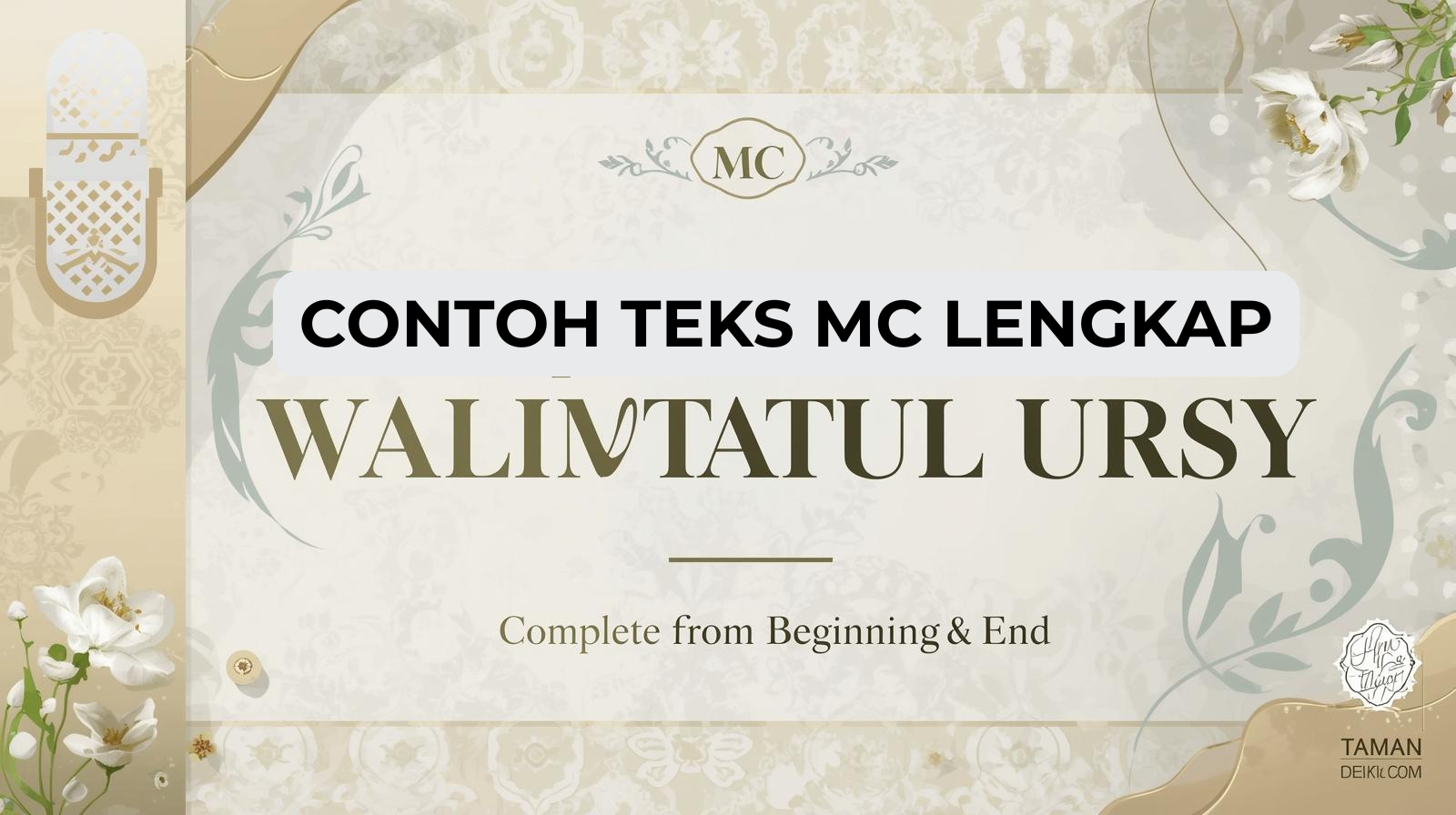 Contoh Teks MC Walimatul Ursy