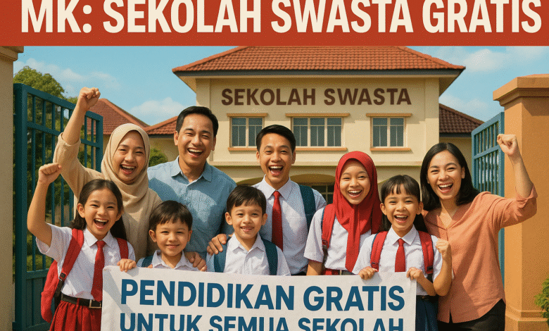 MK Perintahkan Pemerintah Gratiskan Sekolah SD-SMP Swasta