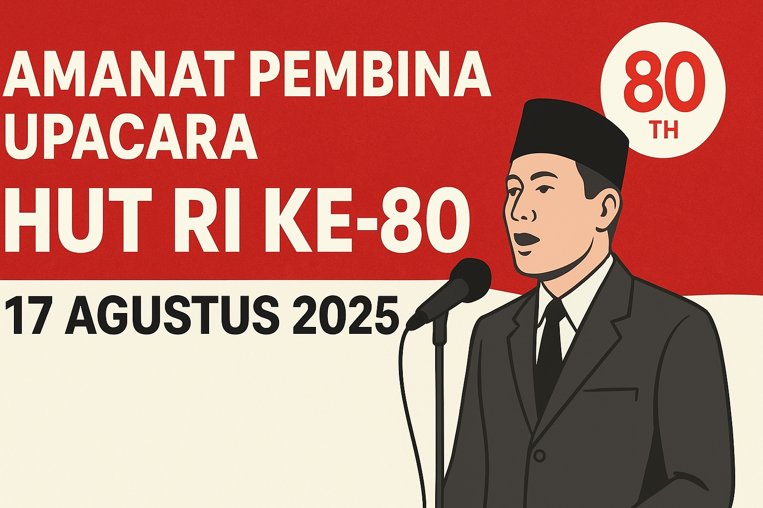Amanat Pembina Upacara HUT RI ke-80 (2025) | Singkat, Padat, Bikin Merinding!